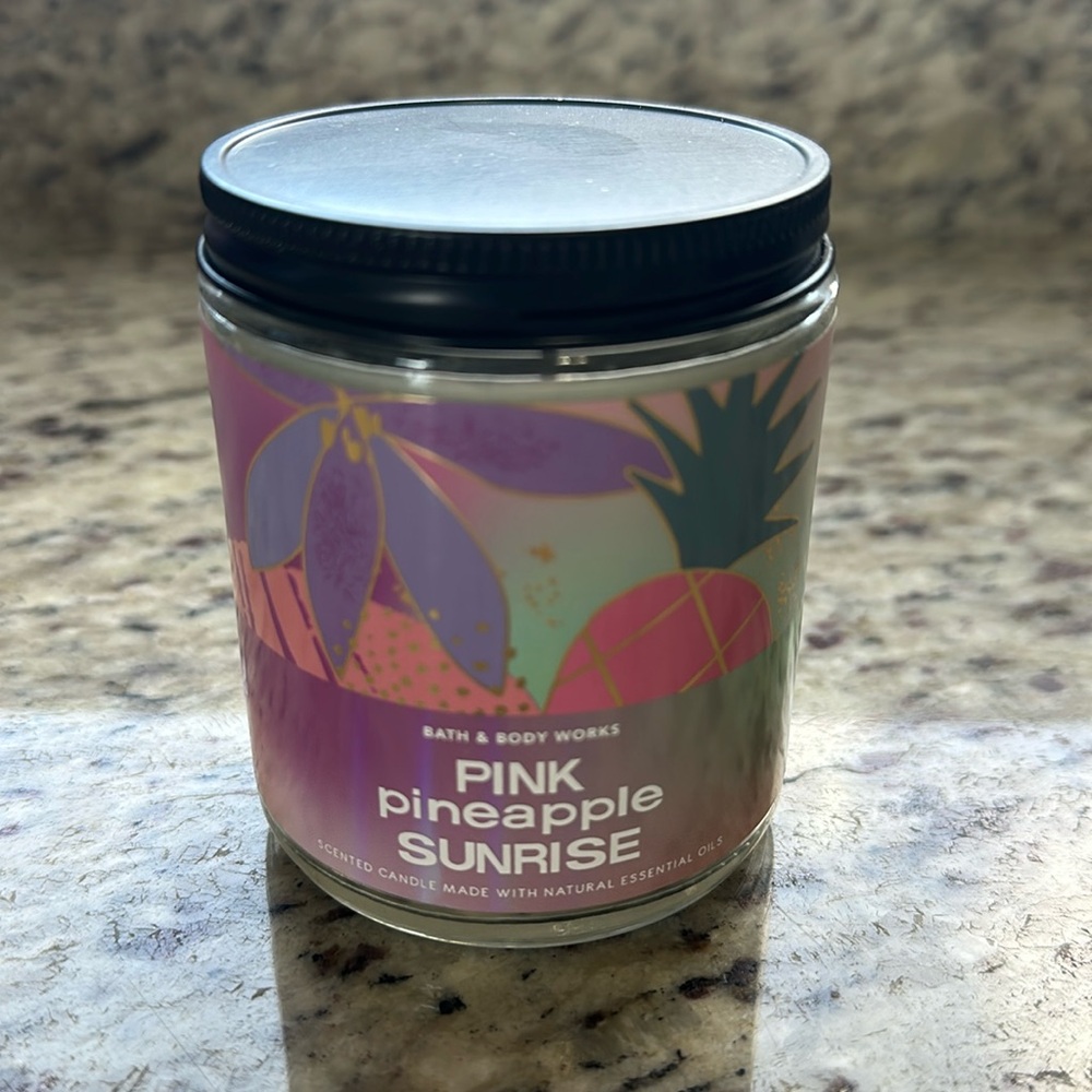 Pink Pineapple Sunrise candle